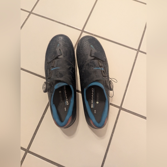 Shimano SH-RX800 Gravel Carbon Cycling Shoes EU 39 Women's Navy - Picture 7 of 9